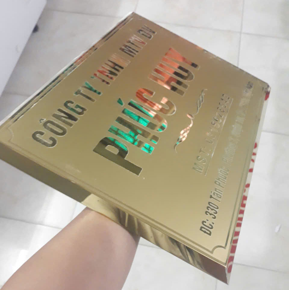 Inox Vàng Bóng - Ăn mòn nền sơn nhủ đồng